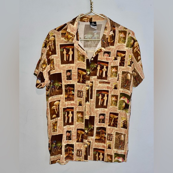 DRAVUS Zaedia Mushroom Button Down Shirt sz M - Picture 3 of 12
